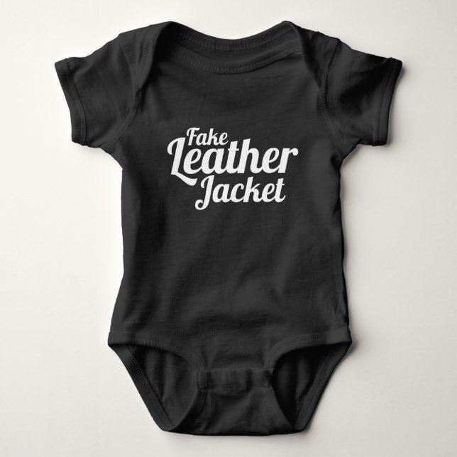 Fake-lederne Jacke - Baby-Kleidung Baby Strampler (Vorderseite)