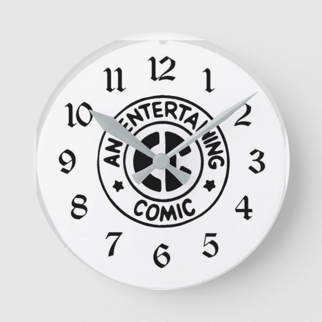 Fake-Logo Runde Wanduhr (Vorderseite)