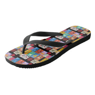Fake Masterpiece Random Briefmarke Collage Collect Flip Flops