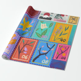 Fake Masterpiece Random Briefmarke Collage Collect Geschenkpapier