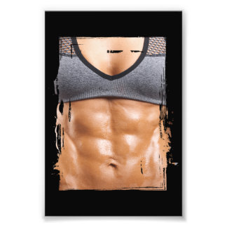 Fake Muskel Frauen Fitness Weibliche Körperorgane Fotodruck