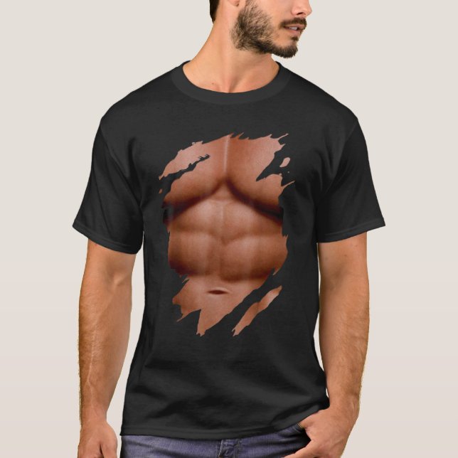 Fake Muskel unter Halloween Kostüm Beste Männer Ab T-Shirt (Vorderseite)