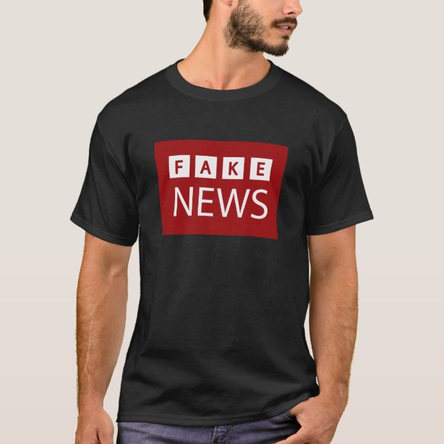 Fake-Nachrichten-Logo politisch falsch T-Shirt (Vorderseite)