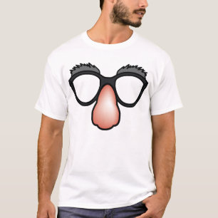 Fake Nase und Brille Funny T - Shirt