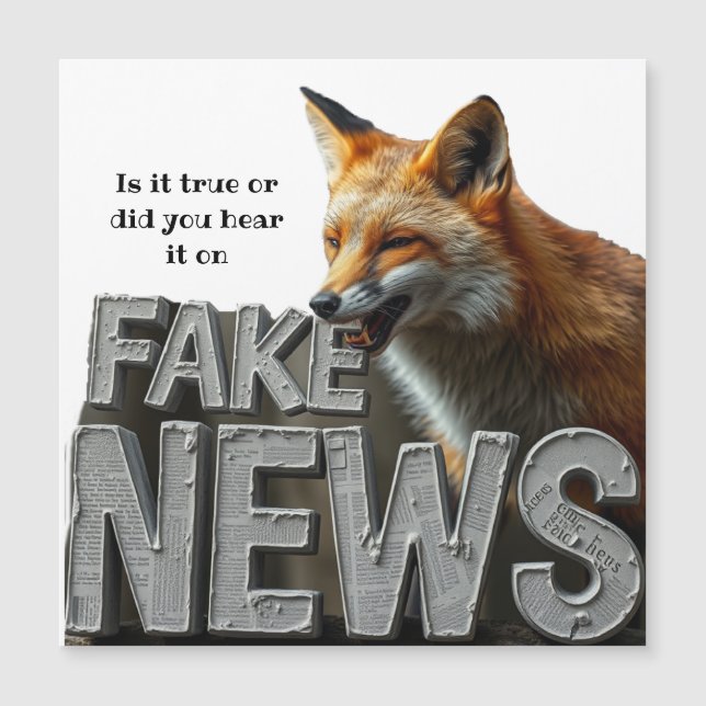 Fake News Fox Kamala Custom Funny Spaß Media Magnetkarte (Vorderseite)