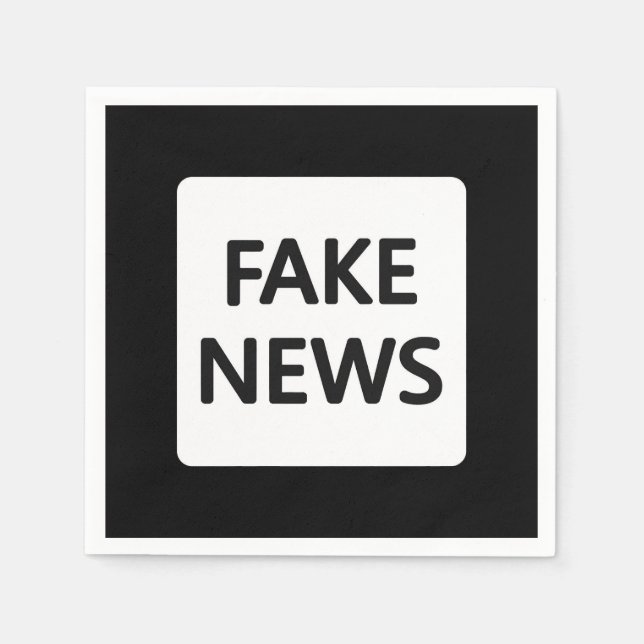 FAKE NEWS PAPIER NAPKIN SERVIETTE (Vorderseite)