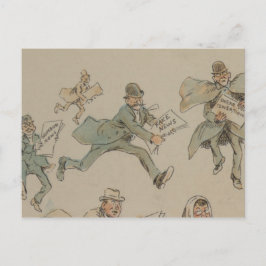 Fake News Postcard Illustration von 1894 Postkarte