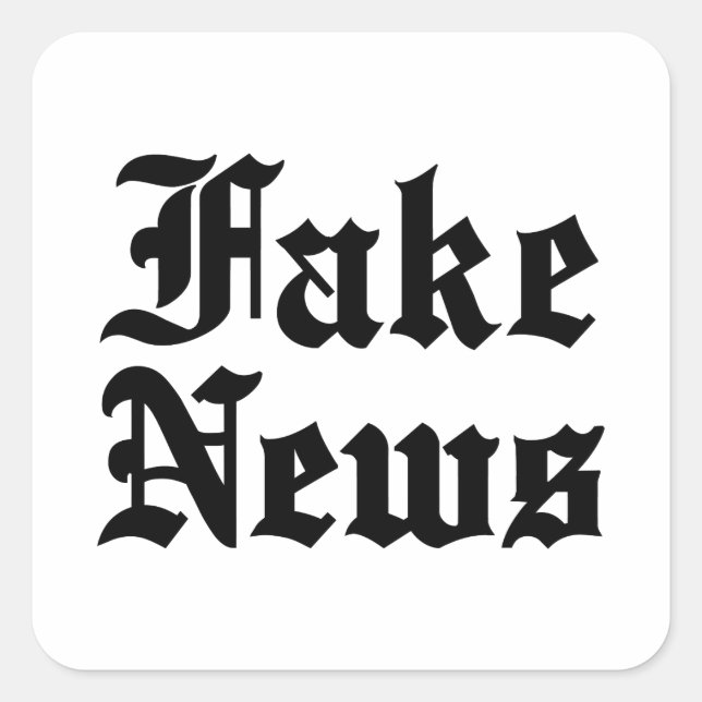 Fake News Quadratischer Aufkleber (Vorderseite)