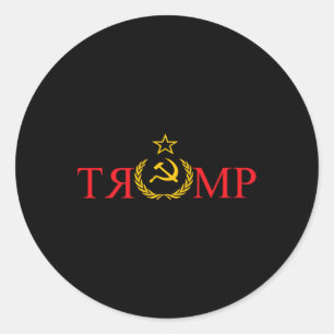 Fake News Trump Russland Funny Anti Trump Runder Aufkleber