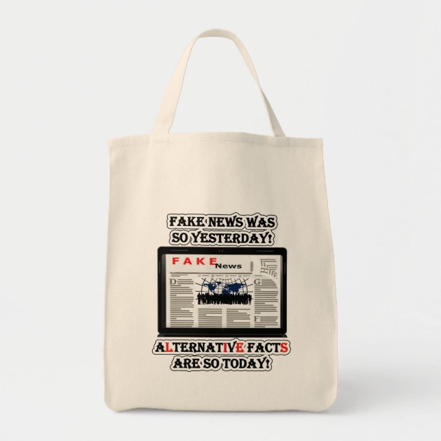 Fake News und Alternative Fakten Lebensmittelgesch Tragetasche (Vorne)