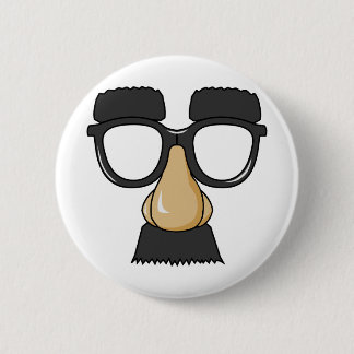 Fake-Schnurrbart-Gesicht Button