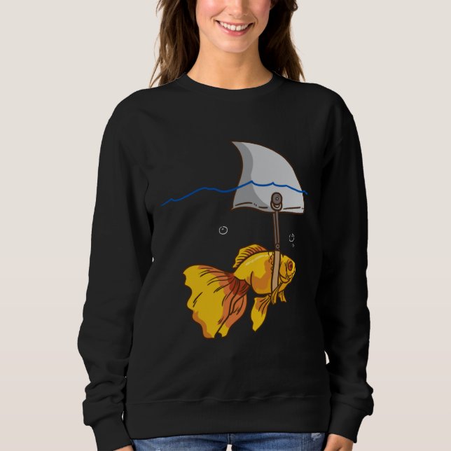 Fake Shark Goldfish Fish Sweatshirt (Vorderseite)