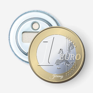 Fake Silver Euro Coin Flaschenöffner
