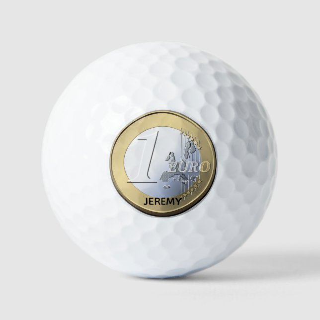 Fake Silver Euro Coin Golfball (Vorderseite)