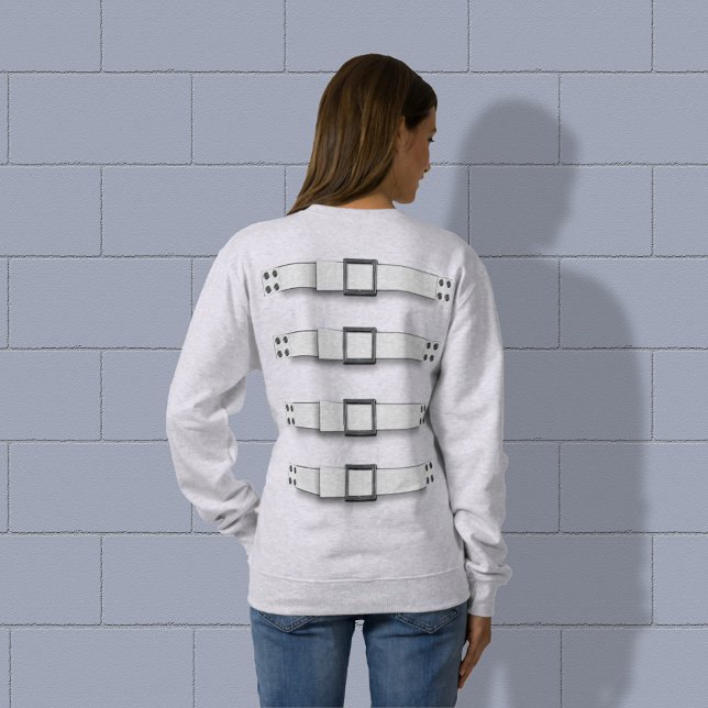 Fake Straitcoat Insane Asylum Halloween Kostüm Sweatshirt (Von Creator hochgeladen)