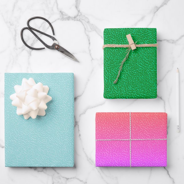 Fake Textur Geschenkpapier Set (Vorderseite)