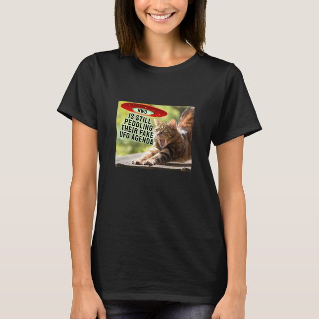 Fake UFO Agenda (dunkel) T - Shirt (Vorderseite)