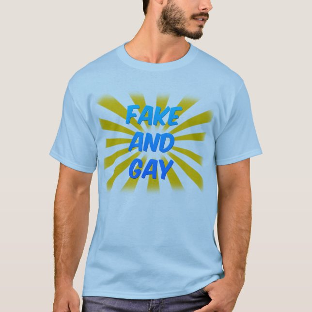 Fake und Homosexuelles (Licht) T-Shirt (Vorderseite)