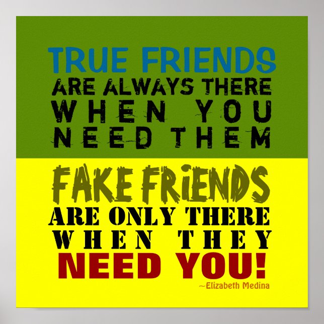 FAKE vs TRUE ~ 12x12 Poster (Vorne)