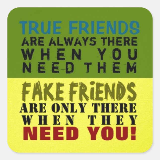 FAKE vs TRUE ~ Aufkleber (Vorderseite)