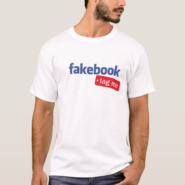 fakebook etikettieren mich Shirt (Vorderseite)