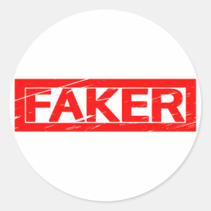 Faker Briefmarke Runder Aufkleber