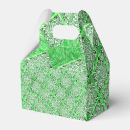 Fakes folhagens Verdes, Fake azulejo, quadradas. Geschenkschachtel