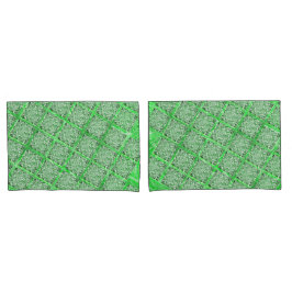Fakes folhagens Verdes, Fake azulejo, quadradas. Kissenbezug