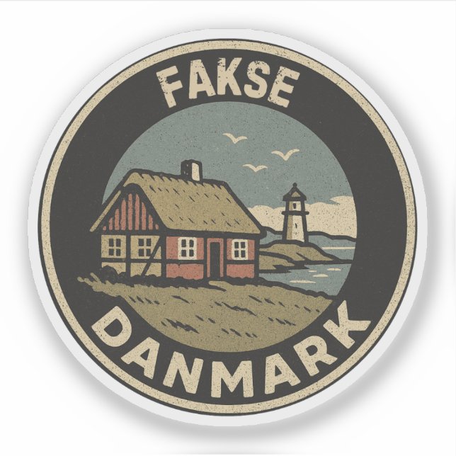Fakse, Dänemark Aufkleber (Vorderseite)