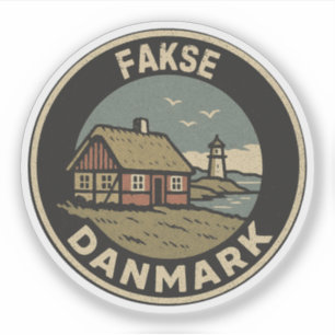 Fakse, Dänemark Danmark Aufkleber