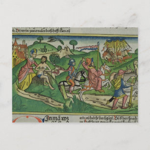 Faksimile copy of Job: Frontispiece, Job-Sco Postkarte