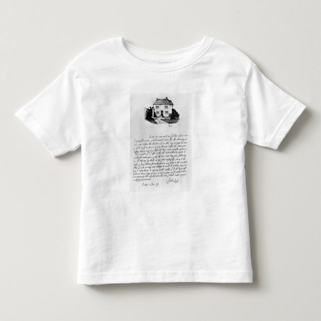 Faksimile des Buchstaben Haus herein Kleinkind T-shirt (Vorderseite)