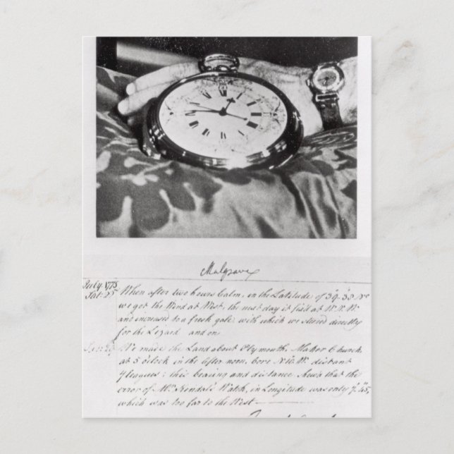 Faksimile des Pocket Chronometers Postkarte (Vorderseite)