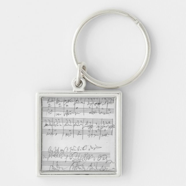 Faksimile einer Seite von Musik Schlüsselanhänger (Vorne)