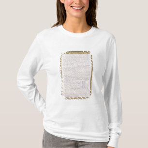 Faksimile eines Buchstaben von Elizabeth I zu T-Shirt