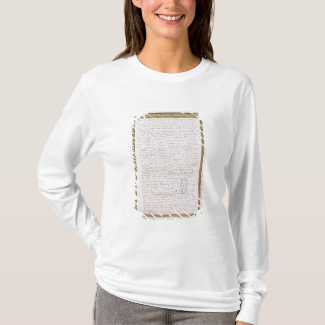 Faksimile eines Buchstaben von Elizabeth I zu T-Shirt (Vorderseite)