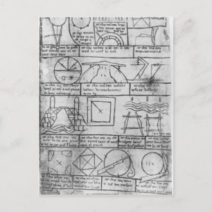 Faksimile-Kopie geometrischer Daten Postkarte