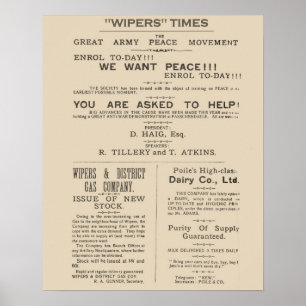 Faksimile-Seiten von den Wischer-Zeiten 1917 Poster