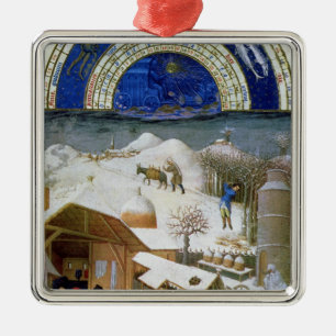 Faksimile von Februar Ornament Aus Metall