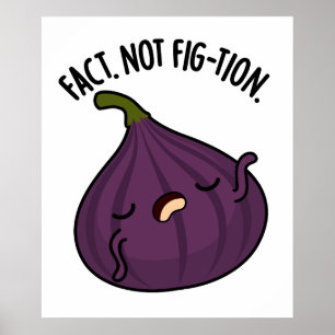 Fakt nicht Fig-tion Funny Fig Pun Poster
