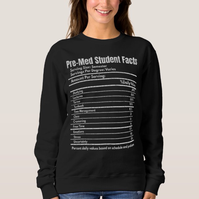 Fakten für Medizinstudenten Sweatshirt (Vorderseite)