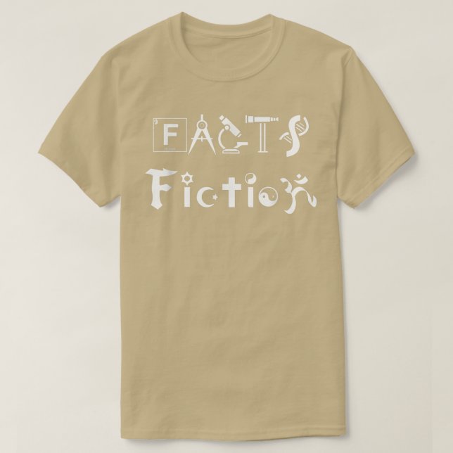 Fakten gegen Fiktion , Geschenke für Wissenschafts T-Shirt (Design vorne)