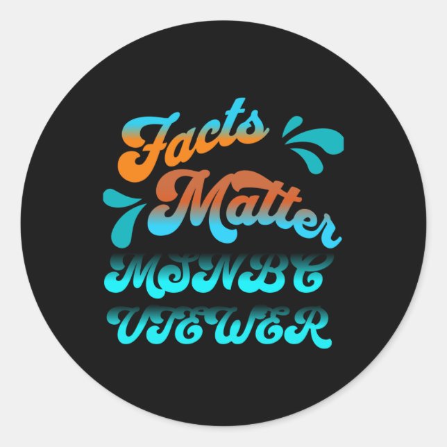 Fakten Msnbc Viewer Art Sticker (Vorderseite)