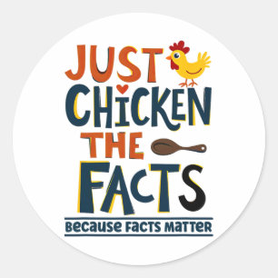 Fakten Problem Lustiges Huhn Demokrat Aktivist Nie Runder Aufkleber