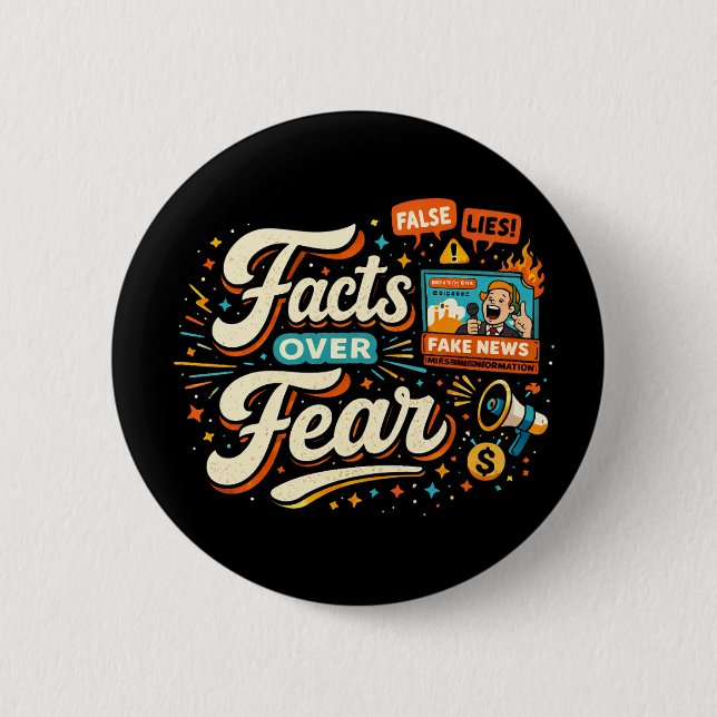 Fakten statt Angst Button (Vorderseite)