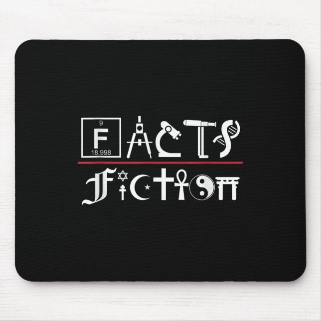 Fakten über Fiktion-Atheist-Studien Mousepad (Vorne)