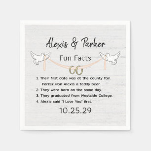 Fakten zum Hochzeitscouple Fun Serviette