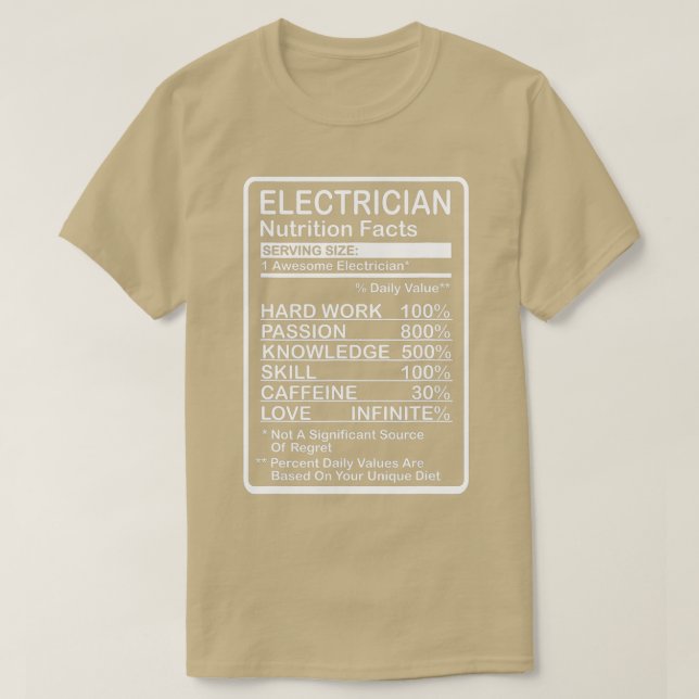 Fakten zur Elektroernährung T-Shirt (Design vorne)