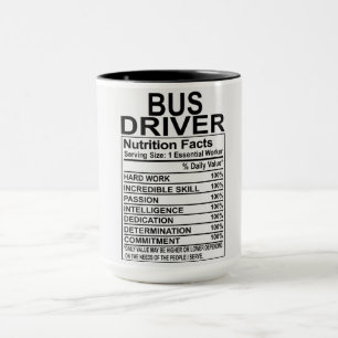 Fakten zur Ernährung von Busfahrern Tasse