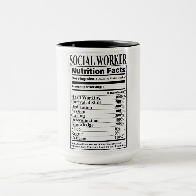 Fakten zur Ernährung von Sozialarbeitern Tasse (Zentrum)